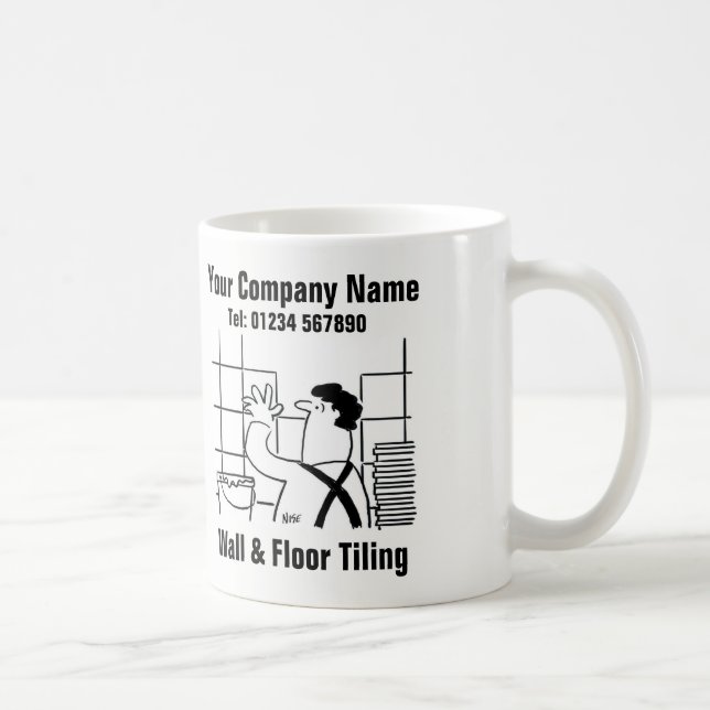 Cartoon für Wand- und Fußbodenverkleidungen Kaffeetasse (Rechts)