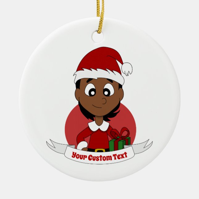 Cartoon für Weihnachten Keramik Ornament (Vorne)