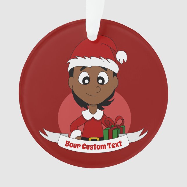 Cartoon für Weihnachten Ornament (Vorderseite)