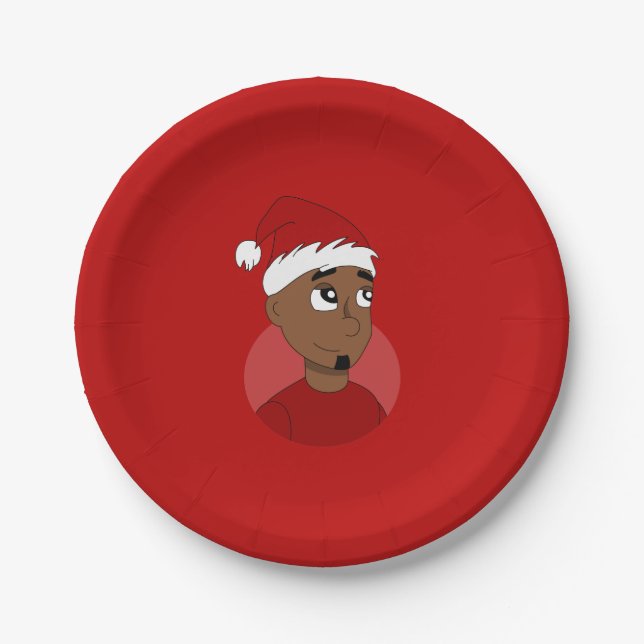 Cartoon für Weihnachten Typ Pappteller (Vorderseite)
