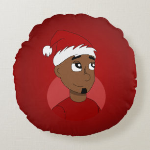 Cartoon für Weihnachten Typ Rundes Kissen