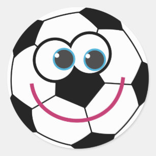 Cartoon-Fußball-Ball Runder Aufkleber