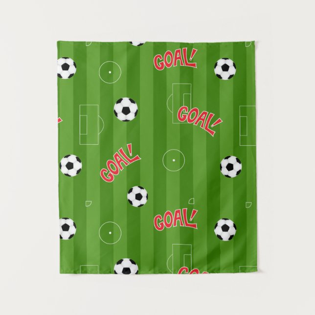 Cartoon Fußball-Fußball Wandteppich (Vorderseite)