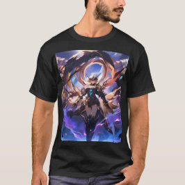Cartoon Galleon Sailing on Blue Water T-Shirt