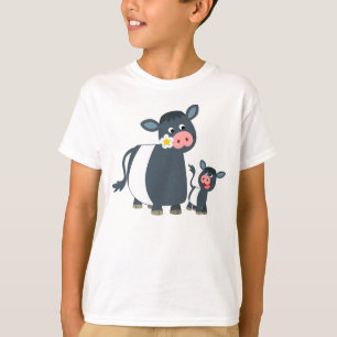 Cartoon Galloway Kuh & Calf Kinder T - Shirt