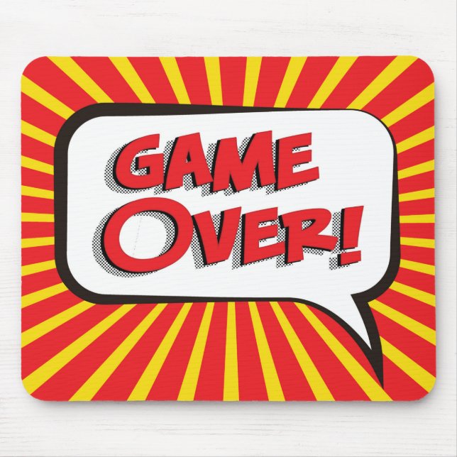 Cartoon GAME OVER Mousepad (Vorne)
