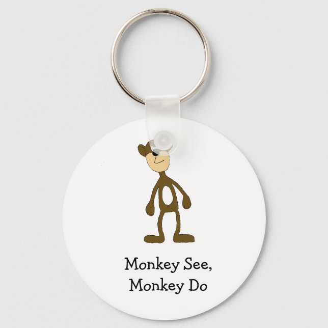 Cartoon Gang Monkey Schlüsselanhänger (Vorderseite)