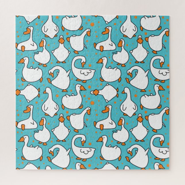 Cartoon Gänse Vintage Illustration (Vertikal)