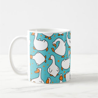 Cartoon Gänse Vintage Illustration Kaffeetasse