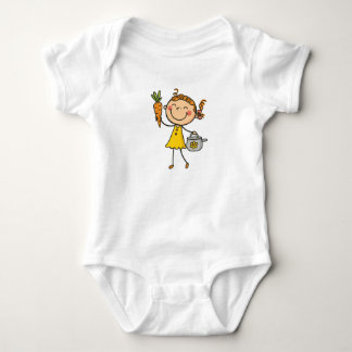 Cartoon Garening Girl Kinder Shirt