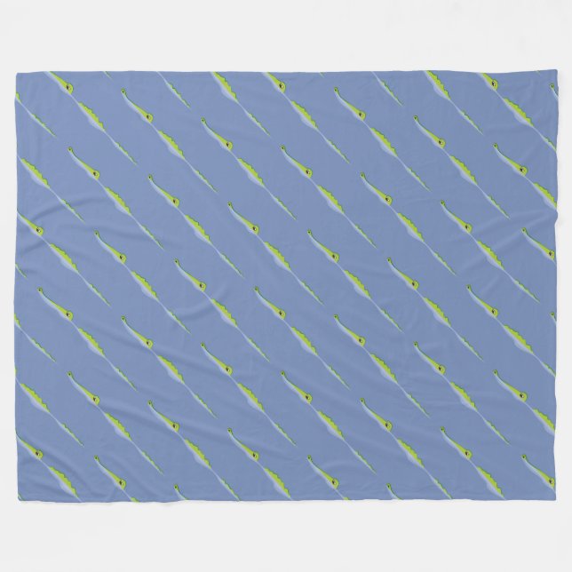 Cartoon Gator Farm Muster Fleecedecke (Vorderseite (Horizontal))