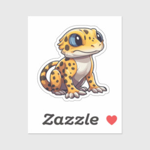 Cartoon-Gecko Aufkleber