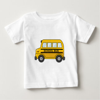 Cartoon-gelber und schwarzer Schulbus Baby T-shirt