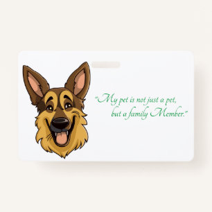 Cartoon German Shepherd Dog   Ausweis
