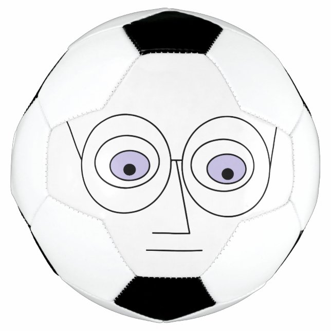 Cartoon-Gesicht tragen Brillen Design Unglaublich  Fußball (Vorderseite)