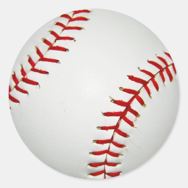 Cartoon Gezeichnet amerikanischer Baseball Runder Aufkleber (Vorderseite)