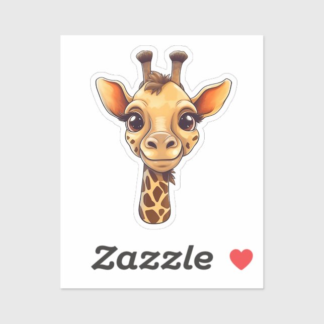 Cartoon-Giraffe Aufkleber (Blatt)
