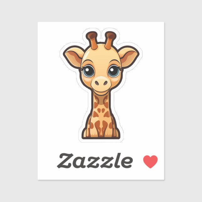 Cartoon-Giraffe Aufkleber (Blatt)