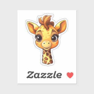 Cartoon-Giraffe Aufkleber
