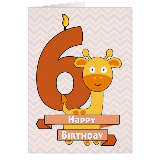 Cartoon-Giraffe für den Geburtstag des Kindes Karte