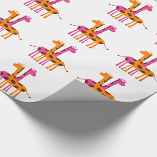 Cartoon Giraffe Geschenkpapier