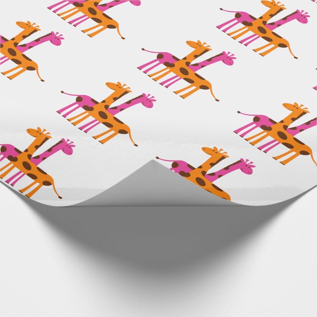 Cartoon Giraffe Geschenkpapier (Ecke)