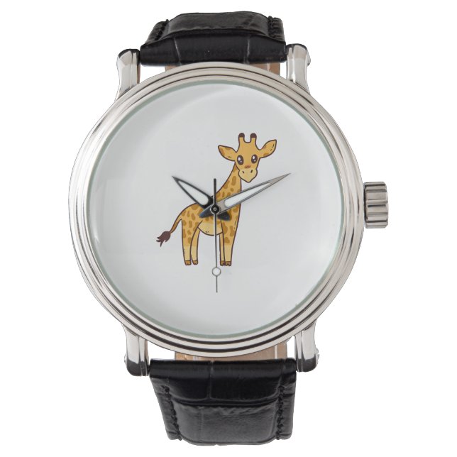 Cartoon Giraffe I Kinder I Kleinkind Giraffe Armbanduhr (Vorderseite)