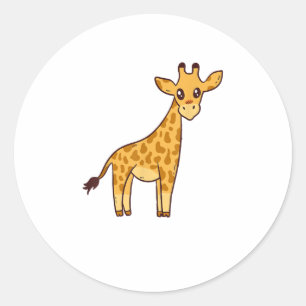 Cartoon Giraffe I Kinder I Kleinkind Giraffe Runder Aufkleber
