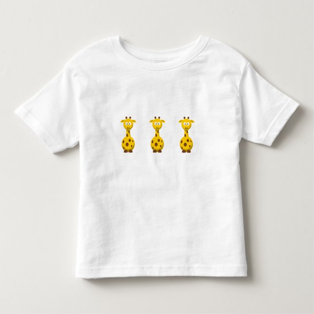 Cartoon Giraffe Kleinkind T-shirt (Vorderseite)