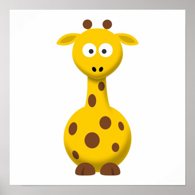 Cartoon Giraffe Poster (Vorne)