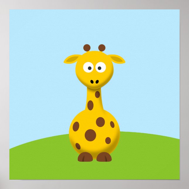 Cartoon Giraffe Poster (Vorne)