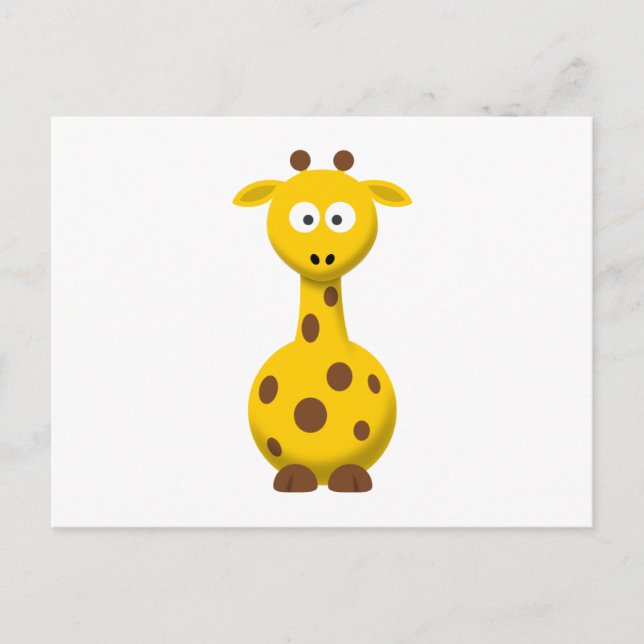 Cartoon Giraffe Postkarte (Vorderseite)
