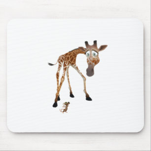 Cartoon-Giraffe und Maus Mousepad