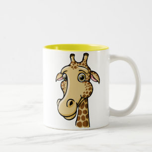 Cartoon-Giraffe Zweifarbige Tasse
