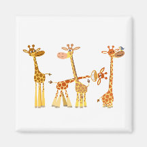 Cartoon Giraffen: Das Herdenmagnet