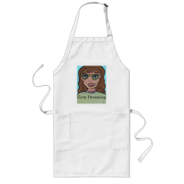 Cartoon Girl Custom Preppy Einzigartigkeit Art Lange Schürze (Vorne)