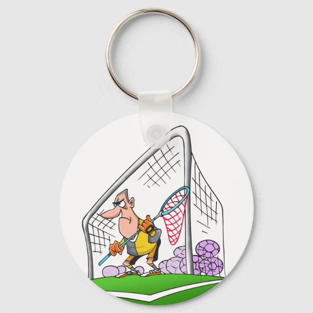 Cartoon Goalkeeper Schlüsselanhänger (Vorderseite)