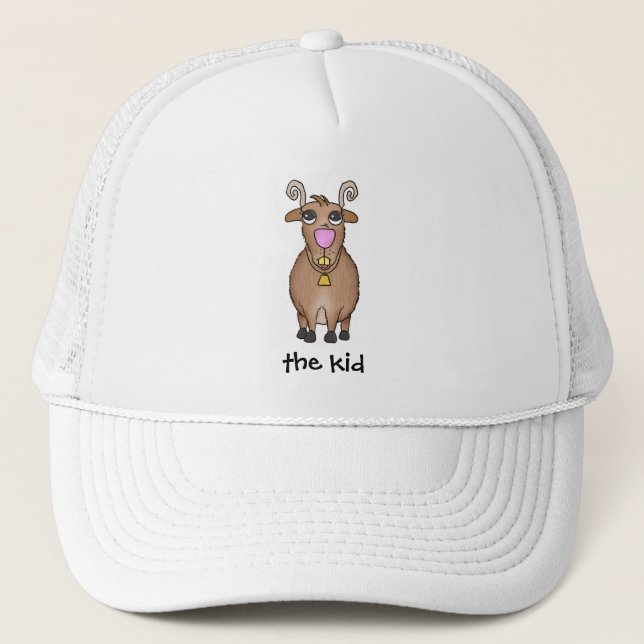 Cartoon Goat Truckerkappe (Vorderseite)