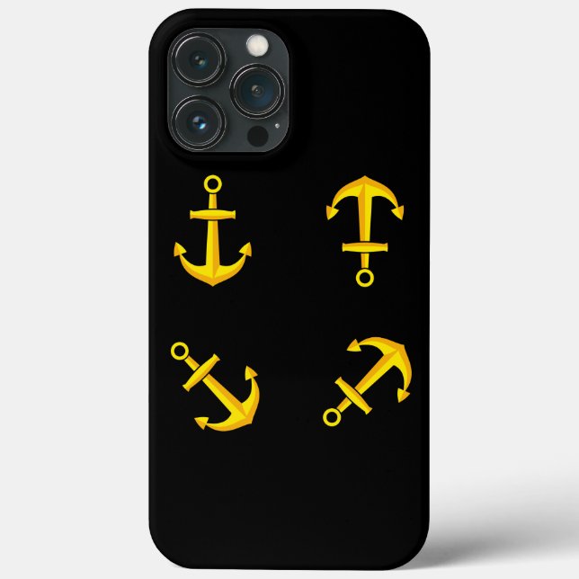 Cartoon Golden Boat Anchor Set Case-Mate iPhone Hülle (Rückseite)