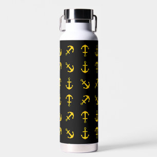 Cartoon Golden Boat Anchor Set Muster Trinkflasche