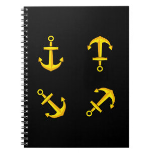 Cartoon Golden Bootsanker-Set Notizblock