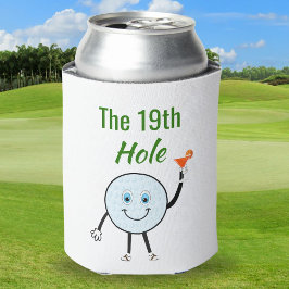 Cartoon Golf Ball Holding Orange Martini Cocktail Dosenkühler