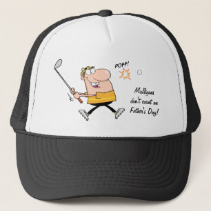Cartoon Golfer Vatertag Truckerkappe