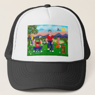 Cartoon Golfers - Für die Liebe des Golfsports Truckerkappe