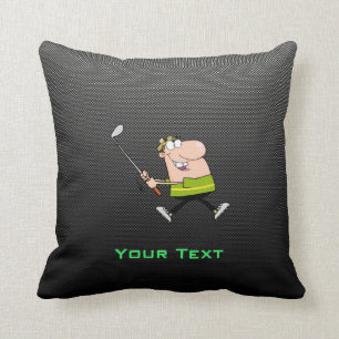 Cartoon-Golfspieler; Glatt Kissen