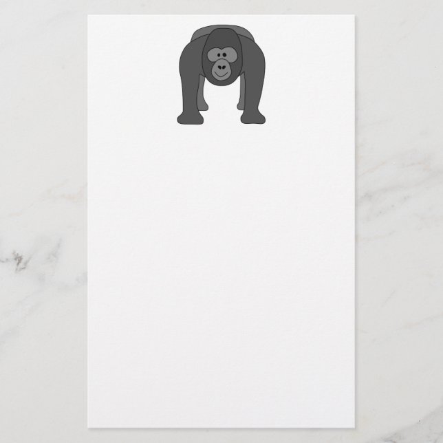 Cartoon-Gorilla Briefpapier (Vorderseite)