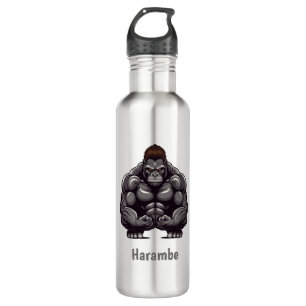 Cartoon Gorilla Edelstahlflasche