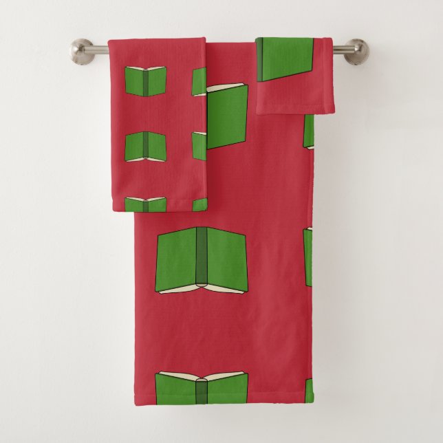 Cartoon Green Book Badhandtuch Set (Insitu)