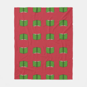 Cartoon Green Book Fleecedecke