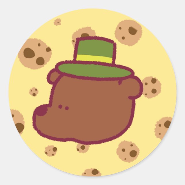 Cartoon Grizzly Sticker (Vorderseite)